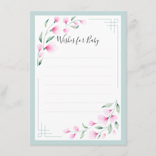 エアリーピンクグリーンミントウォーター色ウィッシュアドバイスカード アドバイスカード (正面)