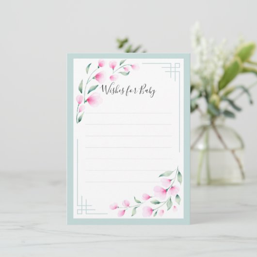 エアリーピンクグリーンミントウォーター色ウィッシュアドバイスカード アドバイスカード (スタンド正面)