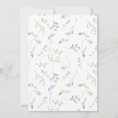 エアリーフランスのブルーフローラピルフレ結婚ーム 招待状 (裏面)