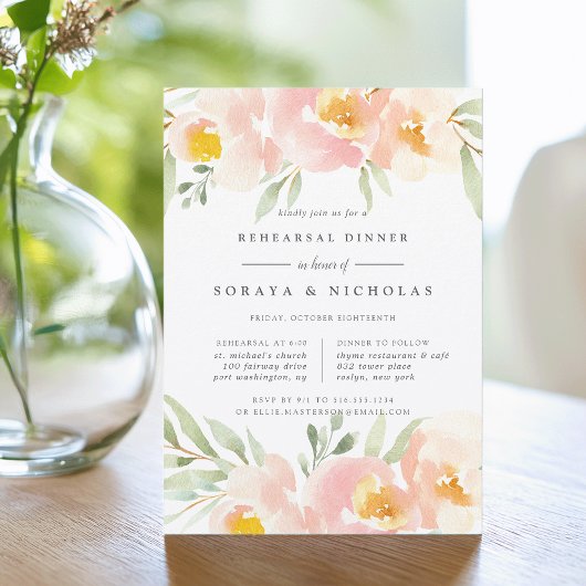 エアリーフローラリハーサルディナー招待状 招待状