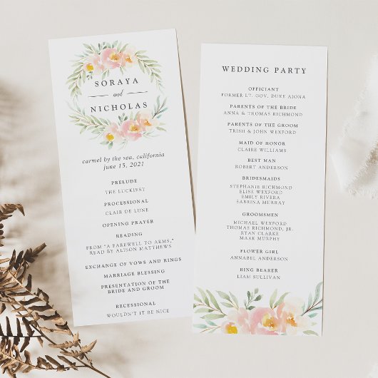 エアリーフローラ結婚式プログラム プログラム