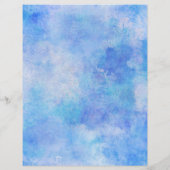 エアリーブルーウォーターカラー洗浄スクラップブック紙 (裏面)