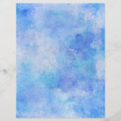 エアリーブルーウォーターカラー洗浄スクラップブック紙 (正面)