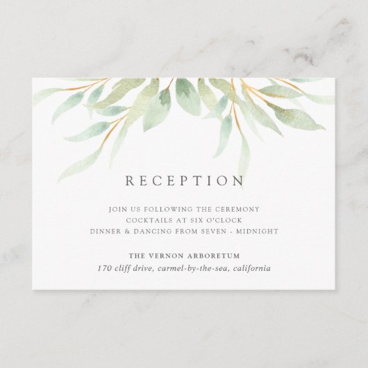 エアリーボタニカル披露宴カード エンクロージャーカード (正面)