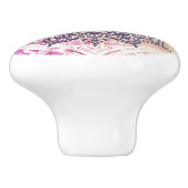 エアリーマンダラハッピーピンクパープルイエローブルー&金ゴールド セラミックノブ (側面)