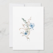 エアリーユーカリプトゥスグリーンリーボホ素朴ブライダルシャワー 招待状 (裏面)