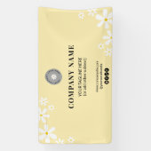 エアリーライトイエローホワイトデイジー縁どイベント 横断幕 (縦)