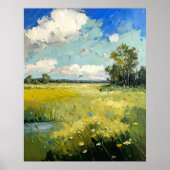 エアリーワイルドフラワーズメドウファインアート ポスター (正面)