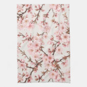 エアリー桜の植物画 キッチンタオル (縦)
