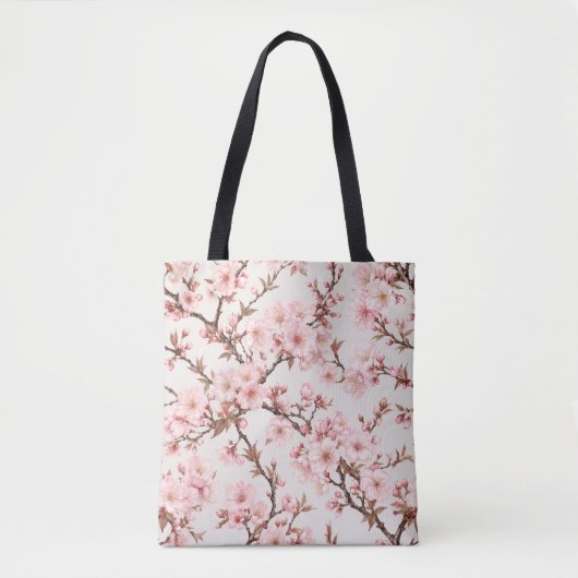 エアリー桜の植物画 トートバッグ (正面)