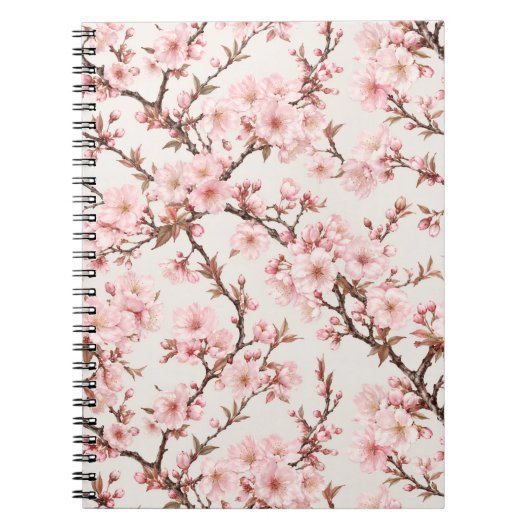 エアリー桜の植物画 ノートブック (正面)