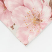 エアリー桜の植物画 フリースブランケット (角)