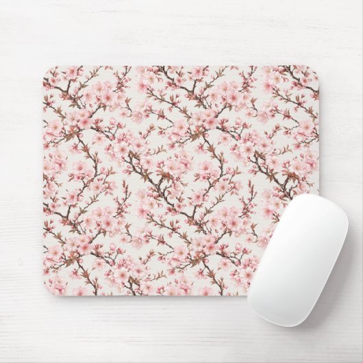 エアリー桜の植物画 マウスパッド (マウス)