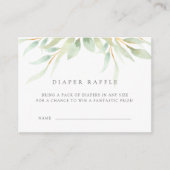 エアリー植物性おむつラッフルチケットカード エンクロージャーカード (正面)