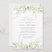 エアリー植物性ベビーシャワー招待状 招待状 (正面)