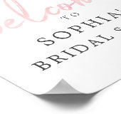 エアリー赤面フローラブライダルシャワーウェルカムサイン ポスター (角)