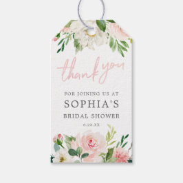 エアリー赤面フローラブライダルシャワーメッセージカード ギフトタグ