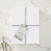 エアリー赤面フローラブライダルシャワーメッセージカード ギフトタグ (より糸付き)