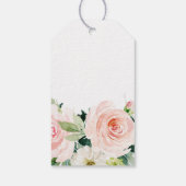 エアリー赤面フローラブライダルシャワーメッセージカード ギフトタグ (裏面)
