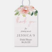 エアリー赤面ブライダルシャワーメッセージカード ギフトタグ (正面)
