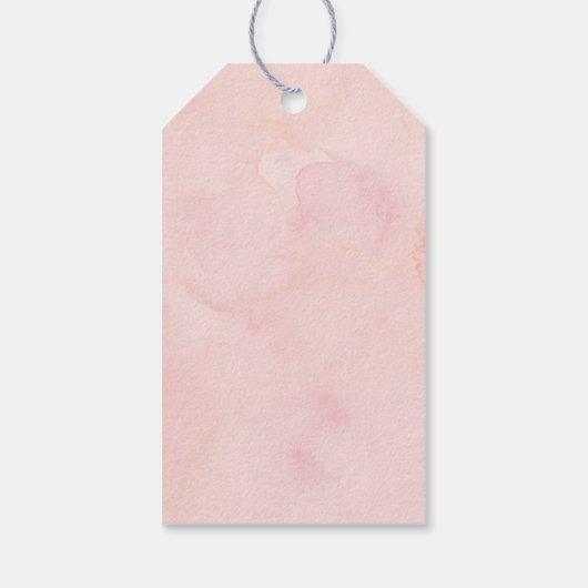 エアリー赤面ブライダルシャワーメッセージカード ギフトタグ (裏面)