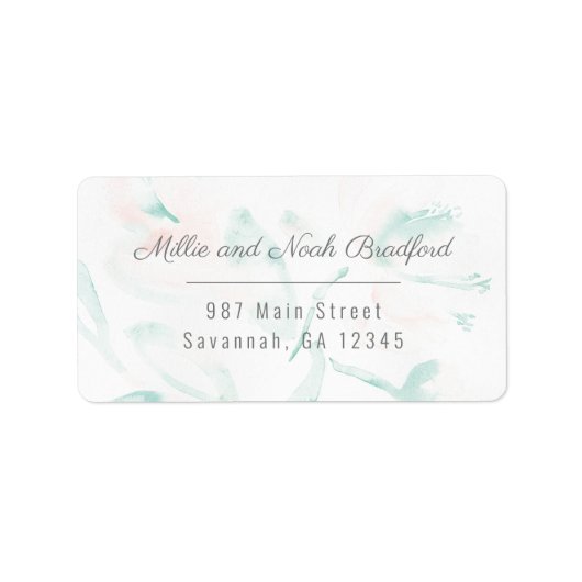 エアリー開花-差出人住所ラベル ラベル (正面)