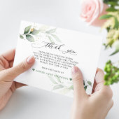 エアリー・グリーンリー・ユーカリお祝い・オブ・ライフ サンキューカード
