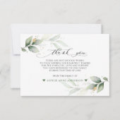 エアリー・グリーンリー・ユーカリお祝い・オブ・ライフ サンキューカード (正面)