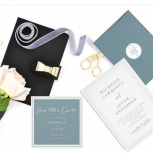 エアリー パステル   スクエア セーブ・ザ・デート カード