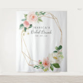 エアリー ブラッシュ ブライダル シャワー バックドロップ フォトブース タペストリー (正面)