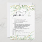 エアリー・ボタニカル・ダブルサイド ブライダルシャワーゲーム 招待状 (裏面)