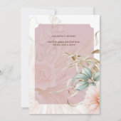 エアリー ボーホー パンパス グラス ライト ピーチ ウェディング セーブザデート (裏面)