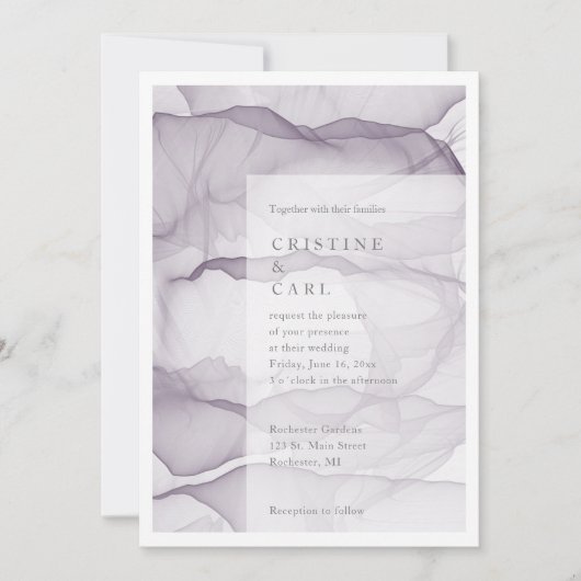 エアリー·ライト·結婚式招待状 招待状 (正面)