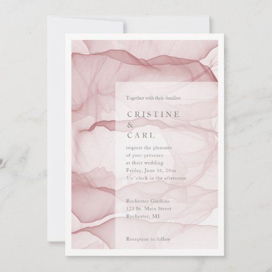 エアリー·ライト·結婚式招待状 招待状 (正面)