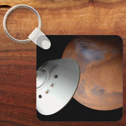 エアロシェルカプセル型の宇宙船が火星に接近する。 キーホルダー (正面)