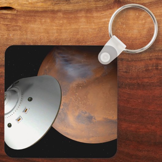 エアロシェルカプセル型の宇宙船が火星に接近する。 キーホルダー (裏面)
