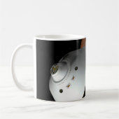 エアロシェルカプセル型の宇宙船が火星に接近する。 コーヒーマグカップ (左)