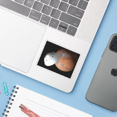 エアロシェルカプセル型の宇宙船が火星に接近する。 シール (ノートパソコンとiPhone)