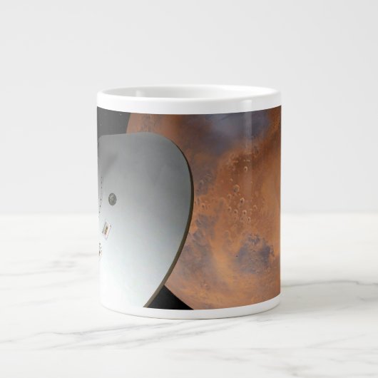 エアロシェルカプセル型の宇宙船が火星に接近する。 ジャンボコーヒーマグカップ (正面)