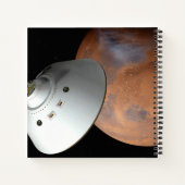 エアロシェルカプセル型の宇宙船が火星に接近する。 ノートブック (裏面)