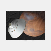 エアロシェルカプセル型の宇宙船が火星に接近する。 フリースブランケット (正面(横))