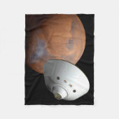 エアロシェルカプセル型の宇宙船が火星に接近する。 フリースブランケット (正面)