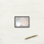 エアロシェルカプセル型の宇宙船が火星に接近する。 ポストイット (デスク上)