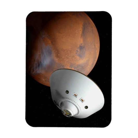 エアロシェルカプセル型の宇宙船が火星に接近する。 マグネット (縦)