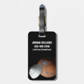 エアロシェルカプセル型の宇宙船が火星に接近する。 ラゲッジタグ (裏面縦)