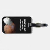 エアロシェルカプセル型の宇宙船が火星に接近する。 ラゲッジタグ (裏面横)