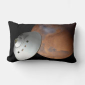 エアロシェルカプセル型の宇宙船が火星に接近する。 ランバークッション (正面)