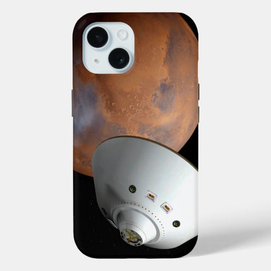 エアロシェルカプセル型の宇宙船が火星に接近する。 Case-Mate iPhoneケース (裏面)