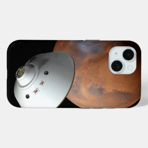 エアロシェルカプセル型の宇宙船が火星に接近する。 iPhone 15ケース