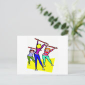 エアロビクスデザイン ポストカード (スタンド正面)